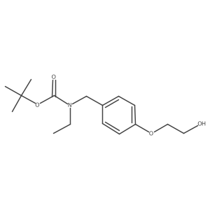 tert-butyl N-ethyl-N-{[4-(2-hydroxyethoxy)phenyl]methyl}carbamate Structure