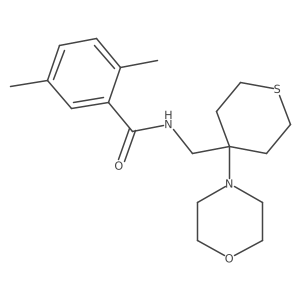 2,5-dimethyl-N-{[4-(morpholin-4-yl)thian-4-yl]methyl}benzamide Structure