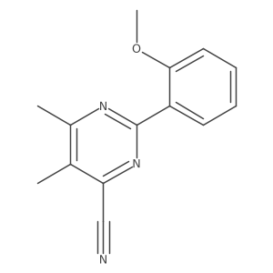 2-(2-Methoxyphenyl)-5,6-dimethylpyrimidine-4-carbonitrile结构式