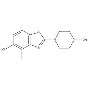 1-(5-Chloro-4-methyl-1,3-benzothiazol-2-yl)piperidin-4-ol结构式