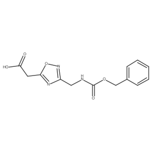 2-[3-({[(Benzyloxy)carbonyl]amino}methyl)-1,2,4-oxadiazol-5-yl]acetic acid Structure