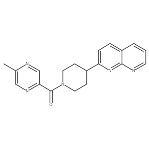 2-[1-(5-Methylpyrazine-2-carbonyl)piperidin-4-yl]-1,8-naphthyridine结构式