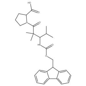 (2S)-1-[3-({[(9H-fluoren-9-yl)methoxy]carbonyl}amino)-2,2,4-trimethylpentanoyl]pyrrolidine-2-carboxylic acid Structure