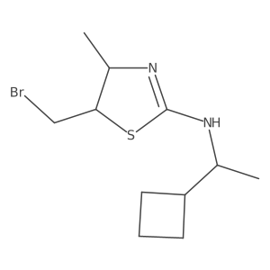5-(bromomethyl)-N-(1-cyclobutylethyl)-4-methyl-4,5-dihydro-1,3-thiazol-2-amine Structure