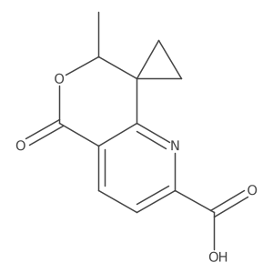 7'-Methyl-5'-oxospiro[cyclopropane-1,8'(7'H)-[5H]pyrano[4,3-b]pyridine]-2'-carboxylic acid Structure
