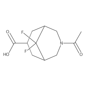 (1R,5S,7s)-3-acetyl-9,9-difluoro-3-azabicyclo[3.3.1]nonane-7-carboxylic acid Structure