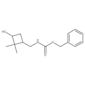 benzyl N-[[(1R,3S)-3-hydroxy-2,2-dimethyl-cyclobutyl]methyl]carbamate Structure