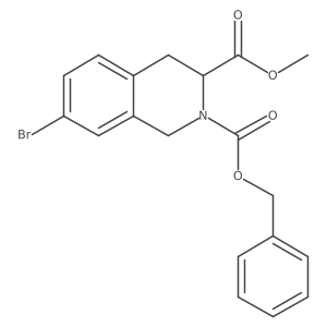 2-Benzyl 3-methyl 7-bromo-1,2,3,4-tetrahydroisoquinoline-2,3-dicarboxylate结构式