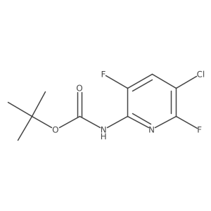 tert-butyl N-(5-chloro-3,6-difluoropyridin-2-yl)carbamate结构式