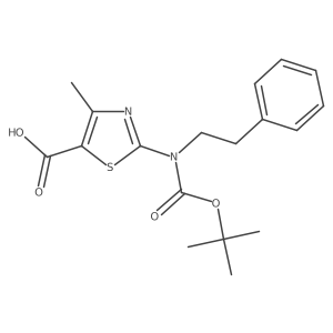 2-{[(Tert-butoxy)carbonyl](2-phenylethyl)amino}-4-methyl-1,3-thiazole-5-carboxylic acid Structure