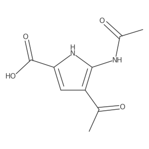 4-acetyl-5-acetamido-1H-pyrrole-2-carboxylic acid结构式