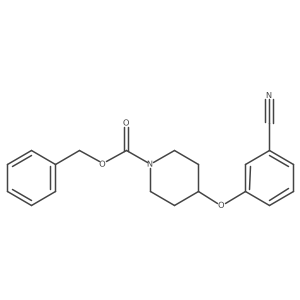 Benzyl 4-(3-cyanophenoxy)piperidine-1-carboxylate结构式