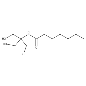 N-[2-Hydroxy-1,1-bis(hydroxymethyl)ethyl]heptanamide结构式