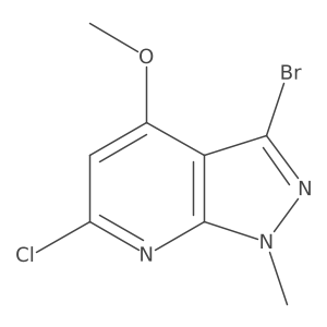 3-bromo-6-chloro-4-methoxy-1-methyl-1H-pyrazolo[3,4-b]pyridine Structure
