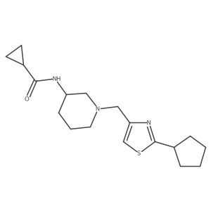 N-{1-[(2-cyclopentyl-1,3-thiazol-4-yl)methyl]piperidin-3-yl}cyclopropanecarboxamide Structure