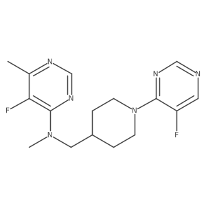 5-fluoro-N-{[1-(5-fluoropyrimidin-4-yl)piperidin-4-yl]methyl}-N,6-dimethylpyrimidin-4-amine结构式