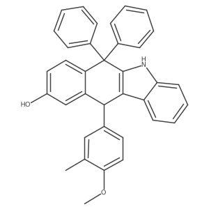 11-(4-Methoxy-3-methylphenyl)-6,6-diphenyl-6,11-dihydro-5H-benzo[b]carbazol-9-ol结构式