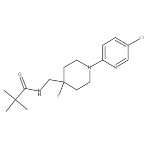 N-{[1-(5-chloropyridin-2-yl)-4-fluoropiperidin-4-yl]methyl}-2,2-dimethylpropanamide结构式