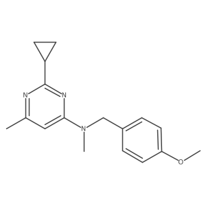 2-cyclopropyl-N-[(4-methoxyphenyl)methyl]-N,6-dimethylpyrimidin-4-amine Structure