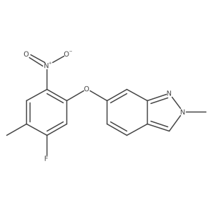 6-(5-Fluoro-4-methyl-2-nitrophenoxy)-2-methyl-2H-indazole Structure