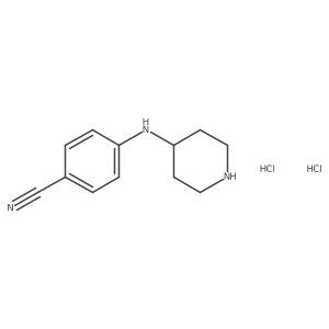 4-(Piperidin-4-ylamino)benzonitrile dihydrochloride结构式