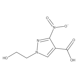 1-(2-Hydroxyethyl)-3-nitro-1H-pyrazole-4-carboxylic acid Structure