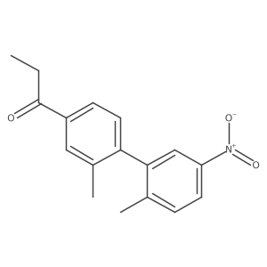 1-(2,2'-Dimethyl-5'-nitrobiphenyl-4-yl)-1-propanone结构式