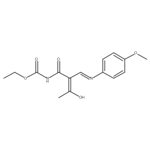 ethyl N-[(2Z)-2-{[(4-methoxyphenyl)amino]methylidene}-3-oxobutanoyl]carbamate结构式