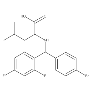 (2S)-2-{(S)-[(4-bromophenyl)-(2,4-difluorophenyl)-methyl]-amino}-4-methyl-pentanoic acid结构式
