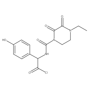 (R)-2-(4-ethyl-2,3-dioxopiperazine-1-carboxamido)-2-(4-hydroxyphenyl)acetyl chloride结构式