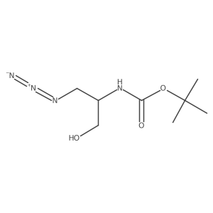 Carbamic acid, [(1S)-2-azido-1-(hydroxymethyl)ethyl]-, 1,1-dimethylethyl ester Structure