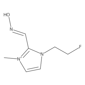 3-(2-Fluoroethyl)-2-[(E)-(hydroxyimino)methyl]-1-methyl-1H-imidazolium Structure