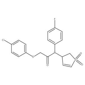 2-(4-chlorophenoxy)-N-(1,1-dioxido-2,3-dihydrothien-3-yl)-N-(4-fluorophenyl)acetamide Structure