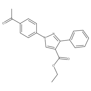 Ethyl 1-(4-acetylphenyl)-3-phenyl-1H-pyrazole-4-carboxylate Structure