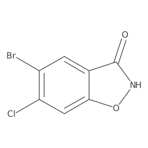 5-Bromo-6-chloro-benzo[d]isoxazol-3-ol Structure