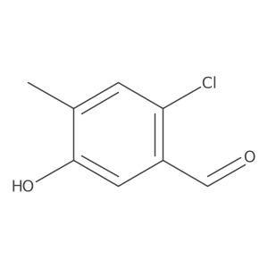 2-Chloro-5-hydroxy-4-methylbenzaldehyde结构式