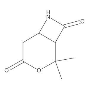 rel-(1R,6R)-2,2-Dimethyl-3-oxa-7-azabicyclo[4.2.0]octane-4,8-dione结构式