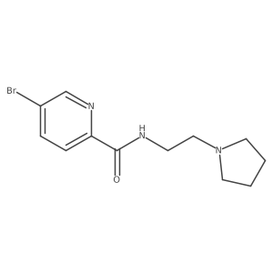 5-Bromo-pyridine-2-carboxylic acid (2-pyrrolidin-1-yl-ethyl)-amide Structure