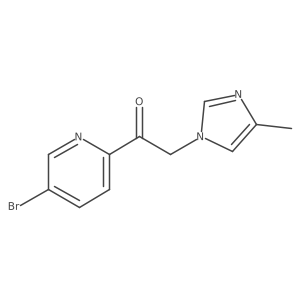 1-(5-Bromopyridin-2-yl)-2-(4-methyl-1H-imidazol-1-yl)ethanone Structure
