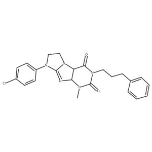 6-(4-Chlorophenyl)-4-methyl-2-(3-phenylpropyl)-4a,7,8,9a-tetrahydropurino[7,8-a]imidazole-1,3-dione Structure