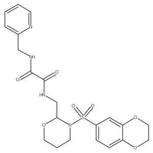 N1-((3-((2,3-dihydrobenzo[b][1,4]dioxin-6-yl)sulfonyl)-1,3-oxazinan-2-yl)methyl)-N2-(pyridin-2-ylmethyl)oxalamide结构式