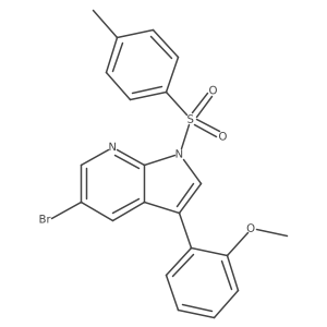 5-bromo-3-(2-methoxy-phenyl)-1-(toluene-4-sulfonyl)-1H-pyrrolo[2,3-b]pyridine结构式