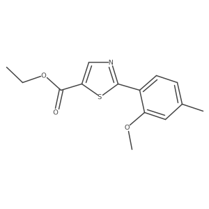 Ethyl 2-(2-methoxy-4-methylphenyl)thiazole-5-carboxylate结构式