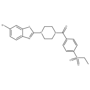(4-(6-Bromobenzo[d]thiazol-2-yl)piperazin-1-yl)(4-(ethylsulfonyl)phenyl)methanone Structure