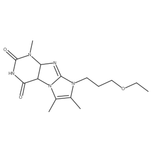 6-(3-Ethoxypropyl)-4,7,8-trimethyl-4a,9a-dihydropurino[7,8-a]imidazole-1,3-dione结构式