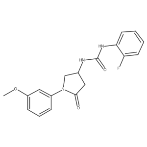 1-(2-Fluorophenyl)-3-[1-(3-methoxyphenyl)-5-oxopyrrolidin-3-yl]urea Structure