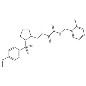 N1-(2-fluorobenzyl)-N2-((1-((4-methoxyphenyl)sulfonyl)pyrrolidin-2-yl)methyl)oxalamide Structure