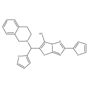 5-((3,4-dihydroisoquinolin-2(1H)-yl)(furan-2-yl)methyl)-2-(furan-2-yl)thiazolo[3,2-b][1,2,4]triazol-6-ol Structure