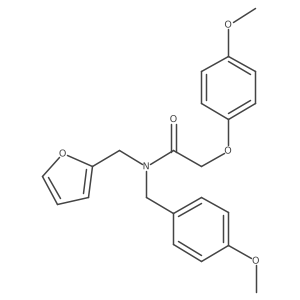 N-(2-furylmethyl)-N-(4-methoxybenzyl)-2-(4-methoxyphenoxy)acetamide Structure