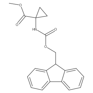 (9H-fluoren-9-yl)methyl 1-(methoxycarbonyl)-cyclopropylcarbamate结构式
